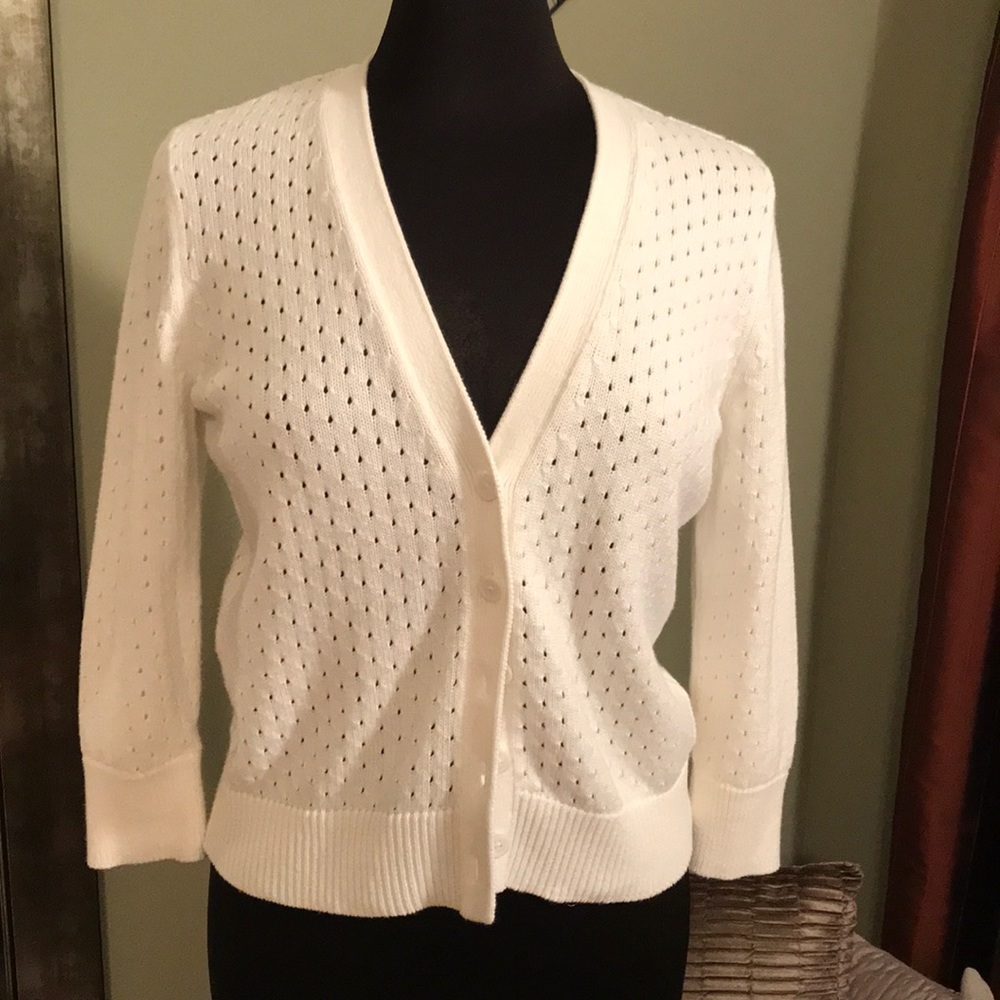 Liz Claiborne Cardigan Sweater, Petite Large, NWT